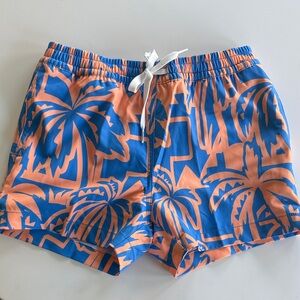 Chubbies Blue and Orange Swim Shorts size youth small 8/9